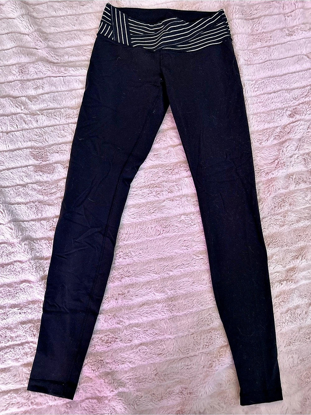lululemon Groove Pant (Regular) - Black / Twin Stripe Black / White Flare